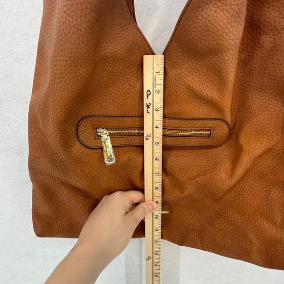 Steve Madden Hobo Bag Brown Fringe Shoulder Studded Boho Indie‎ Casual Western - Picture 10 of 12